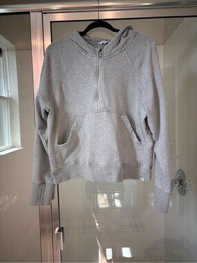 JoyLab Light Gray Half-Zip Hoodie Sweatshirt